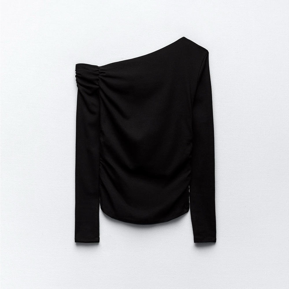 Zara Black Off-Shoulder Top